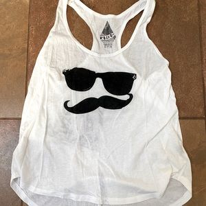 Mustache muscle tee